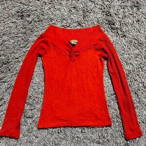 2000s Off the Shoulder Light Knit Top Size S by Cantata